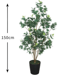De Gardenia Japanese Maple Green – 150 cm Tall Artificial Plant | Lifelike Faux Indoor & Outdoor Décor Without Pot