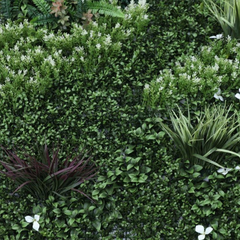 De Gardenia 100x100cm Artificial Greenery Wall Panel – Lush Faux Vertical Garden Mat for Wall, Balcony, Fence & Home Décor