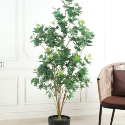 De Gardenia Japanese Maple Green – 150 cm Tall Artificial Plant | Lifelike Faux Indoor & Outdoor Décor Without Pot