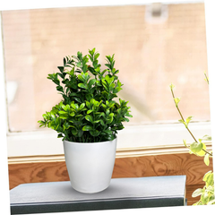 De Gardenia Artificial Rubber Plant – Small Faux Potted Plant for Tabletop, Home, Bathroom & Office Décor | Indoor Decorative Greenery