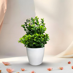 De Gardenia Artificial Rubber Plant – Small Faux Potted Plant for Tabletop, Home, Bathroom & Office Décor | Indoor Decorative Greenery