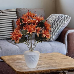 De Gardenia Artificial Lily Flowers – 40 cm Faux Floral Bunch for Tabletop, Home & Office Décor | Gifting & DIY Decoration | Pot Not Included