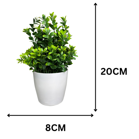 De Gardenia Artificial Rubber Plant – Small Faux Potted Plant for Tabletop, Home, Bathroom & Office Décor | Indoor Decorative Greenery