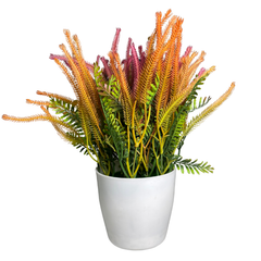 De Gardenia Artificial Rubber Plant – Small Faux Potted Plant for Tabletop, Home, Bathroom & Office Décor | Indoor Decorative Greenery