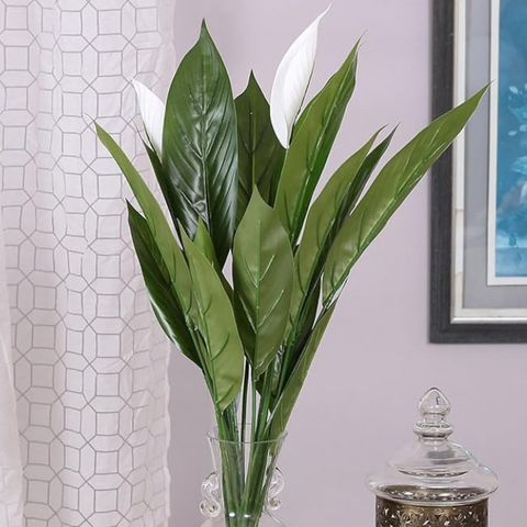 De Gardenia Artificial Spathe Plant – Realistic Indoor Faux Greenery with Pot for Home & Office Décor