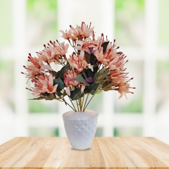 De Gardenia Artificial Lily Flowers – 40 cm Faux Floral Stems for Table, Home & Office Décor | Realistic Craft Flowers for Gifting – Pot Not Included