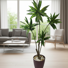 De Gardenia Cordyline Green X4 – 160 cm Tall Artificial Plant | Lifelike Faux Indoor & Outdoor Décor Without Pot