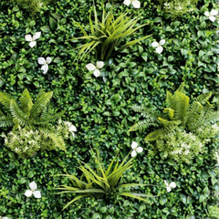 De Gardenia 100x100cm Artificial Greenery Wall Panel – Lush Faux Vertical Garden Mat for Wall, Balcony, Fence & Home Décor