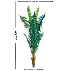 De Gardenia Artificial Areca Palm Plant – 6.6 FT Tall Faux Silk Palm Tree with 15 Trunks | Realistic Indoor Green Plant for Home, Office & Living Room Décor | Pot Not Included