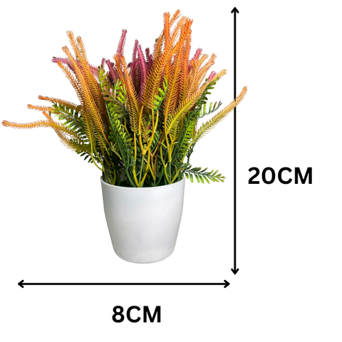 De Gardenia Artificial Rubber Plant – Small Faux Potted Plant for Tabletop, Home, Bathroom & Office Décor | Indoor Decorative Greenery