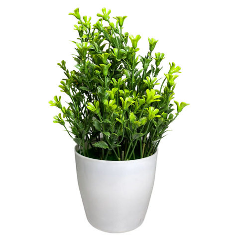 De Gardenia Artificial Rubber Plant – Small Faux Potted Plant for Tabletop, Home, Bathroom & Office Décor | Indoor Decorative Greenery