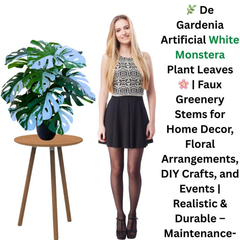 De Gardenia Artificial Money Plant – 78 cm Tall Faux Green Plant with Pot | Lifelike Palm Leaves Monstera for Home, Office & Indoor Decoration