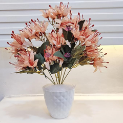 De Gardenia Artificial Lily Flowers – 40 cm Faux Floral Stems for Table, Home & Office Décor | Realistic Craft Flowers for Gifting – Pot Not Included