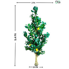 De Gardenia Natural Olive Silk Tree – 5.4 Feet Tall Lifelike Faux Green Olive Plant for Home, Office & Indoor Décor | Realistic Artificial Tree with Slender Trunk & Dense Leaves