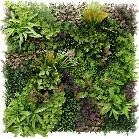 De Gardenia 100x100cm Artificial Greenery Wall Panel – Lush Faux Vertical Garden Mat for Wall, Balcony, Fence & Home Décor
