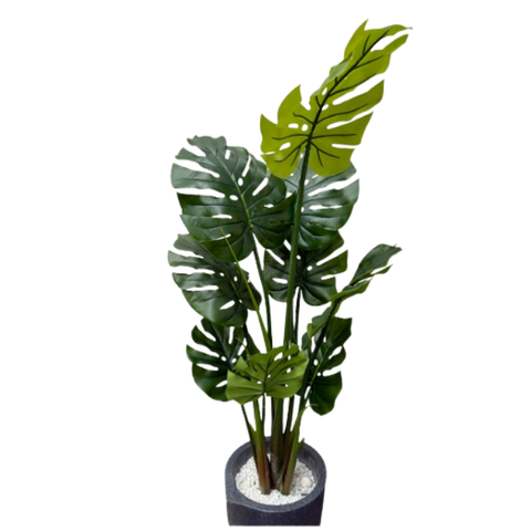 De Gardenia Monstera 9 Leaves – 120 cm Tall Artificial Plant | Lifelike Faux Tropical Décor Without Pot