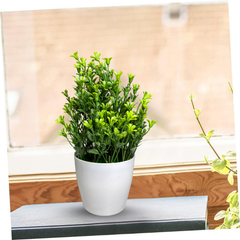 De Gardenia Artificial Rubber Plant – Small Faux Potted Plant for Tabletop, Home, Bathroom & Office Décor | Indoor Decorative Greenery