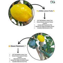 De Gardenia Natural Olive Silk Tree – 5.4 Feet Tall Lifelike Faux Green Olive Plant for Home, Office & Indoor Décor | Realistic Artificial Tree with Slender Trunk & Dense Leaves