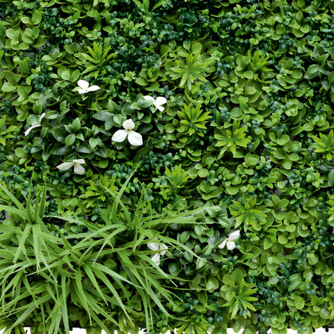 De Gardenia 100x100cm Artificial Greenery Wall Panel – Lush Faux Vertical Garden Mat for Wall, Balcony, Fence & Home Décor