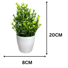 De Gardenia Artificial Rubber Plant – Small Faux Potted Plant for Tabletop, Home, Bathroom & Office Décor | Indoor Decorative Greenery