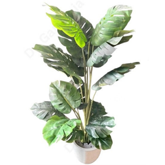De Gardenia Monstera X4 – 150 cm Tall Artificial Plant with 16 Leaves | Lifelike Faux Tropical Greenery for Indoor & Outdoor Décor