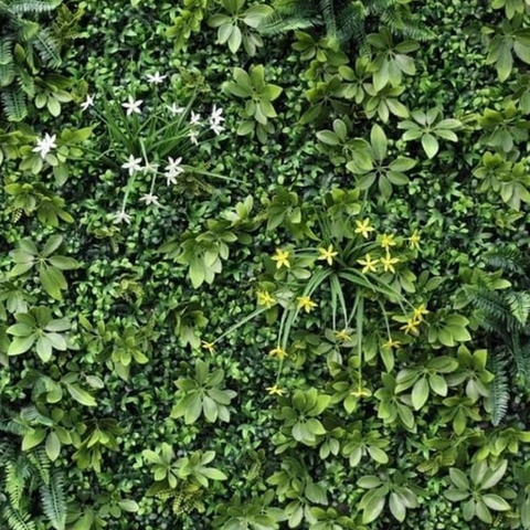 De Gardenia 100x100cm Artificial Greenery Wall Panel – Lush Faux Vertical Garden Mat for Wall, Balcony, Fence & Home Décor
