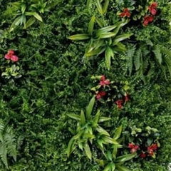 De Gardenia 100x100cm Artificial Greenery Wall Panel – Lush Faux Vertical Garden Mat for Wall, Balcony, Fence & Home Décor
