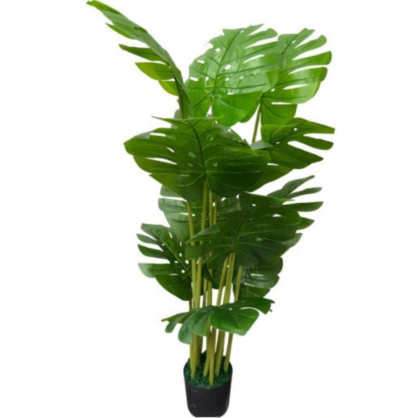 De Gardenia Monstera 12 Leaves – 120 cm Tall Artificial Plant | Lifelike Faux Tropical Greenery Without Pot