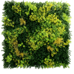 De Gardenia 100x100cm Artificial Greenery Wall Panel – Lush Faux Vertical Garden Mat for Wall, Balcony, Fence & Home Décor