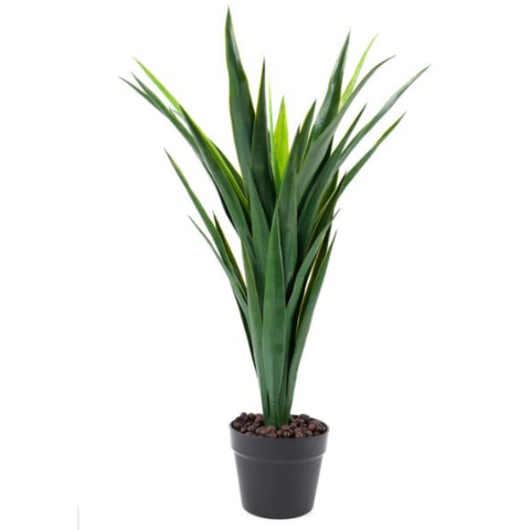 De Gardenia Artificial Yucca Plant – 75 cm Tall Faux Green Plant for Indoor & Outdoor Décor | Lifelike Maintenance-Free Decorative Plant | Pot Not Included