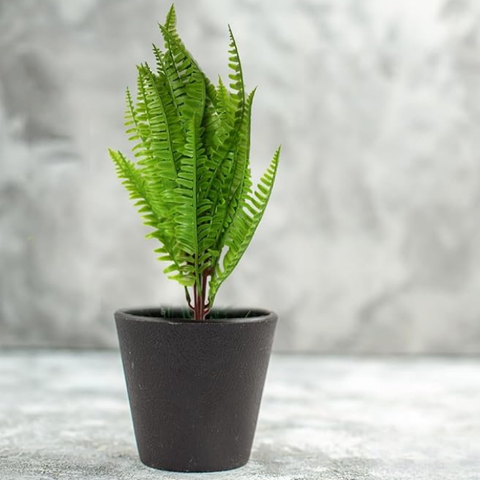 De Gardenia Artificial Bush – Small Decorative Faux Green Plant for Tabletop, Home & Office | Without Pot | Pack of 1