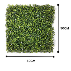 De Gardenia 50x50 cm Artificial Greenery Wall Panel – Lush Faux Vertical Garden Mat for Wall, Balcony & Home Décor