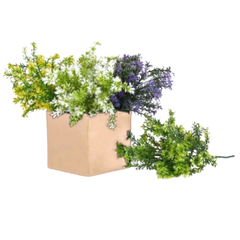 De Gardenia Asparagus Shrubs Mix – 35cm Artificial Greenery Without Pot for Home, Office & Tabletop Décor