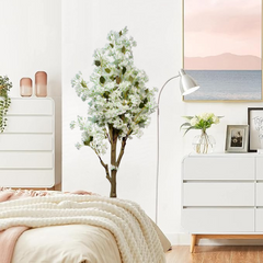 De Gardenia Artificial Bougainvillea Tree – 5.7 Feet Tall | Faux Flowering Tree with Pink Blooms for Home, Balcony & Office Décor | Indoor Outdoor UV Resistant Decorative Plant Without Pot