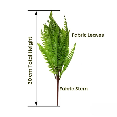 De Gardenia Artificial Bush – Small Decorative Faux Green Plant for Tabletop, Home & Office | Without Pot | Pack of 1