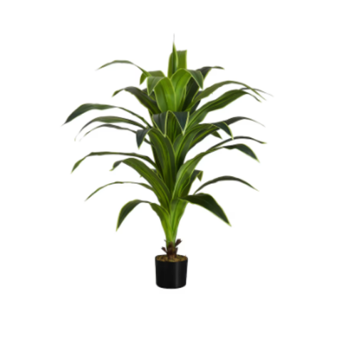 De Gardenia Dracaena White – 150 cm Tall Artificial Plant Without Pot | Lifelike Faux Decorative Greenery for Home & Office