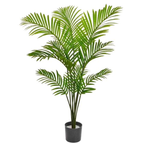 De Gardenia Artificial Areca Plant – 140 cm Tall with 10 Lifelike Leaves | Faux Tropical Palm Greenery for Home & Office Décor