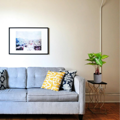 De Gardenia Artificial Philodendron Plant – 40 cm (16") Tall Faux Green Plant with Plastic Pot | Realistic Indoor Decorative Plant for Home & Office Décor