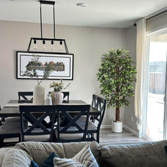 De Gardenia 200cm Artificial Ficus Tree – Extra Tall Lifelike Faux Indoor Plant Without Pot for Home, Office & Event Décor