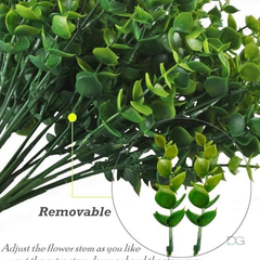 De Gardenia Artificial Plants – Pack of 2 Faux Shrubs with Plastic Leaves for Indoor & Outdoor Decoration | Greenery Bushes for Home, Garden & Wedding Décor