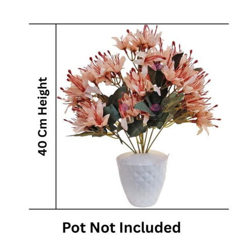 De Gardenia Artificial Lily Flowers – 40 cm Faux Floral Stems for Table, Home & Office Décor | Realistic Craft Flowers for Gifting – Pot Not Included