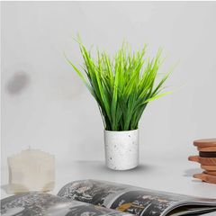 De Gardenia Artificial Rubber Plant – Small Faux Potted Plant for Tabletop, Home, Bathroom & Office Décor | Indoor Decorative Greenery