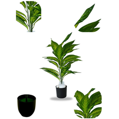De Gardenia Artificial Palm Plant Leaves – Faux Turtle Leaf & Monstera | Large Tropical Fake Leaves for Outdoor UV-Resistant Décor | Imitation Leaf Decorations for Garden, Balcony & Events