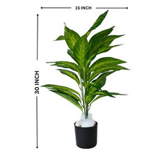 De Gardenia Artificial Palm Plant Leaves – Faux Turtle Leaf & Monstera | Large Tropical Fake Leaves for Outdoor UV-Resistant Décor | Imitation Leaf Decorations for Garden, Balcony & Events