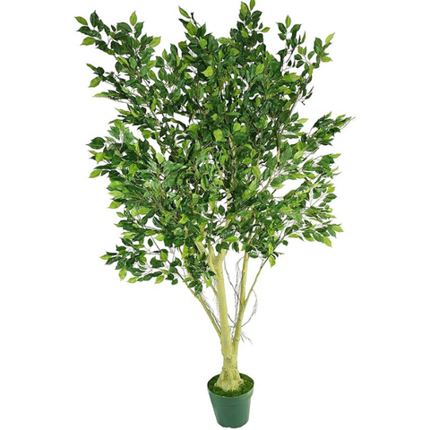De Gardenia 210cm Artificial Ficus Tree with Pot – Extra Tall 7ft Lifelike Faux Indoor Plant for Home, Office & Hotel Décor