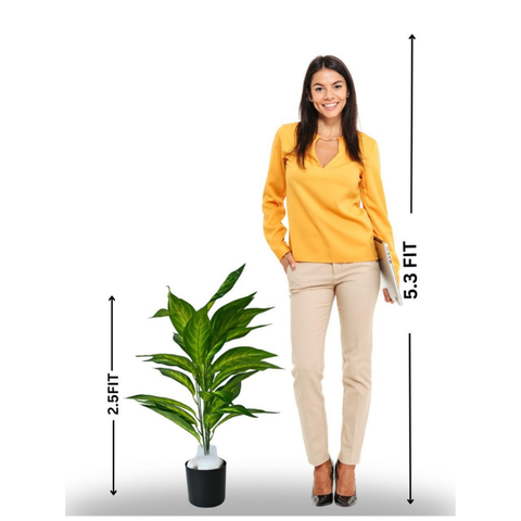 De Gardenia Artificial Palm Plant Leaves – Faux Turtle Leaf & Monstera | Large Tropical Fake Leaves for Outdoor UV-Resistant Décor | Imitation Leaf Decorations for Garden, Balcony & Events