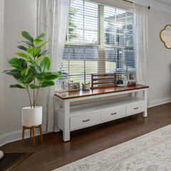 De Gardenia 3.2 FT Artificial Rubber Fig Tree – Faux Indoor Plant with 32 Real-Touch Leaves | Realistic Decorative Tree for Home & Office Décor