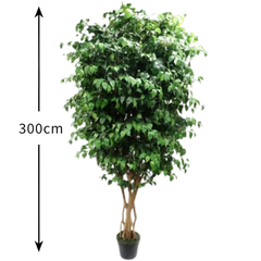 De Gardenia 300cm Artificial Ficus Tree with Pot – Giant 10ft Lifelike Faux Indoor Tree for Homes, Hotels, Offices & Event Décor