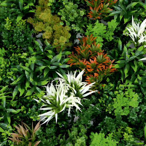 De Gardenia 100x100cm Artificial Greenery Wall Panel – Lush Faux Vertical Garden Mat for Wall, Balcony, Fence & Indoor-Outdoor Décor