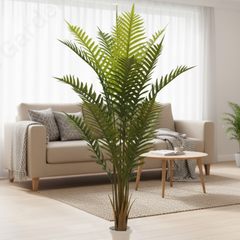 De Gardenia Soga Leaf X4 – 190 cm Tall Artificial Plant Without Pot | Lifelike Faux Tropical Greenery for Home & Office Décor